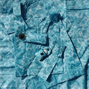 NWT Baggu Puffy Fanny Pack & Wallet in Pool